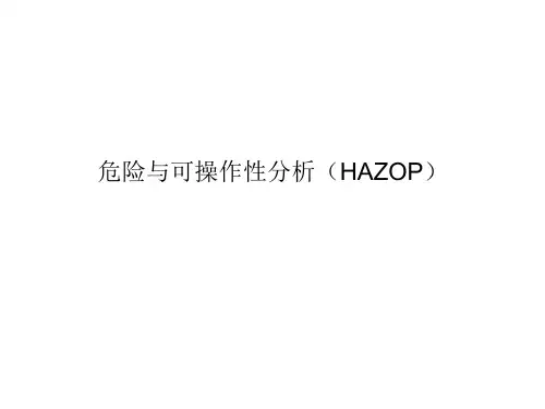 9危险与可操作性分析(HAZOP).