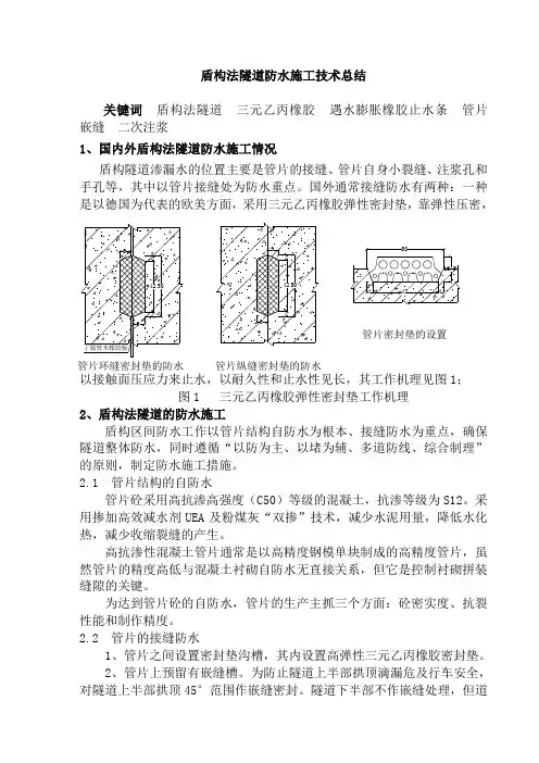 盾构法隧道防水施工技术
