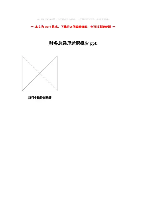 【推荐】财务总经理述职报告ppt-范文word版 (1页)