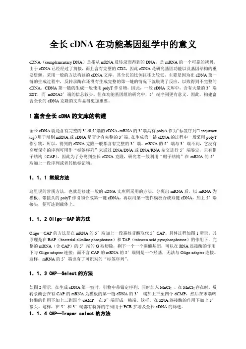 全长cDNA在功能基因组学中的意义
