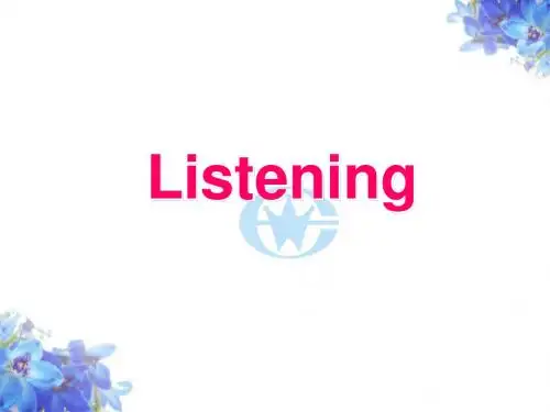 人教版英语必修1unit4listening课件