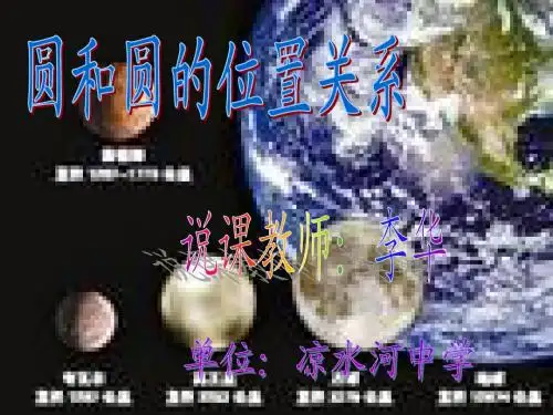 圆和圆的位置关系-说课