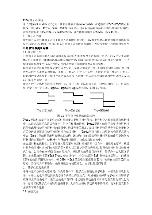 CdSe量子点简要综述2