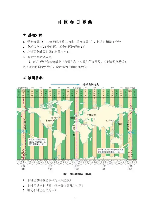 专题一：时区和日界线