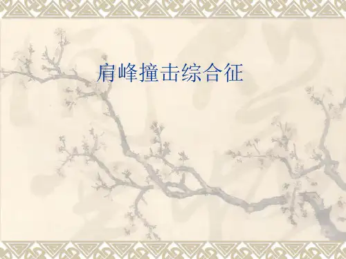 肩峰撞击综合征PPT课件