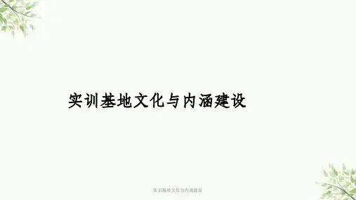 实训基地文化与内涵建设