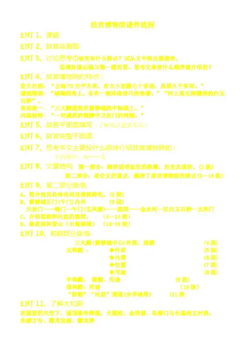 故宫博物院课件流程