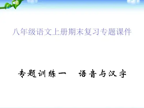 最新人教部编版八年级语文上册期末复习专题课件全套9全