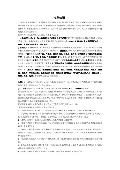 皮革知识 - 副本