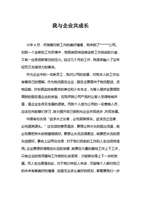 我与企业共成长 4