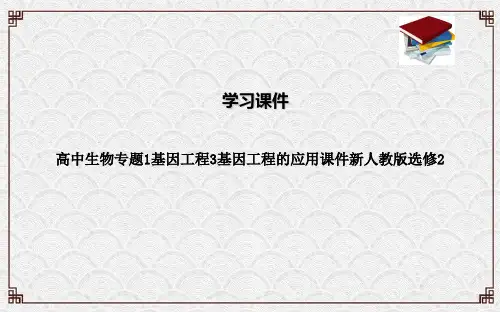 高中生物专题1基因工程3基因工程的应用课件新人教版选修2