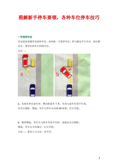 图解新手停车要领,各种车位停车技巧