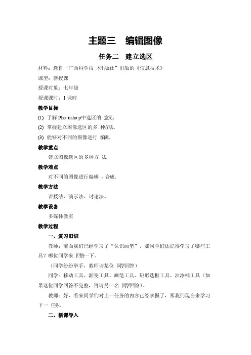 《建立选区》教学设计