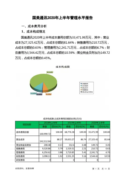 国美通讯2020年上半年管理水平报告