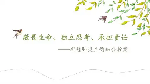 (精品)敬畏生命独立思考承担责任(新冠肺炎主题班会)