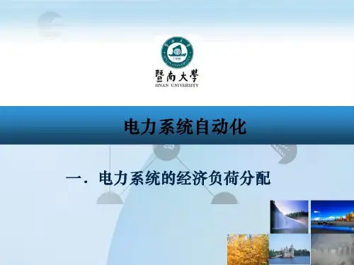 电力系统的经济负荷分配共25页