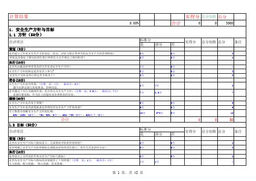 金属非金属露天矿山安全生产标准化评分办法 2