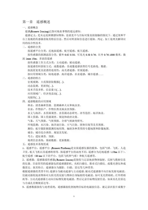 遥感考点总结
