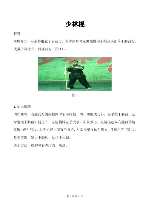 武术套路图解推选——少林棍