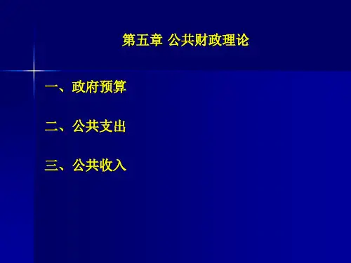 公共财政理论