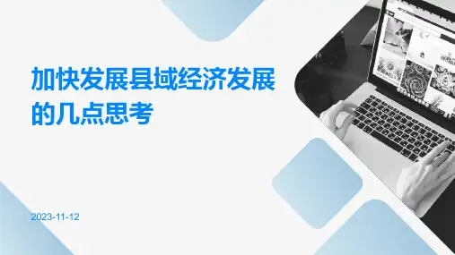 加快发展县域经济发展的几点思考