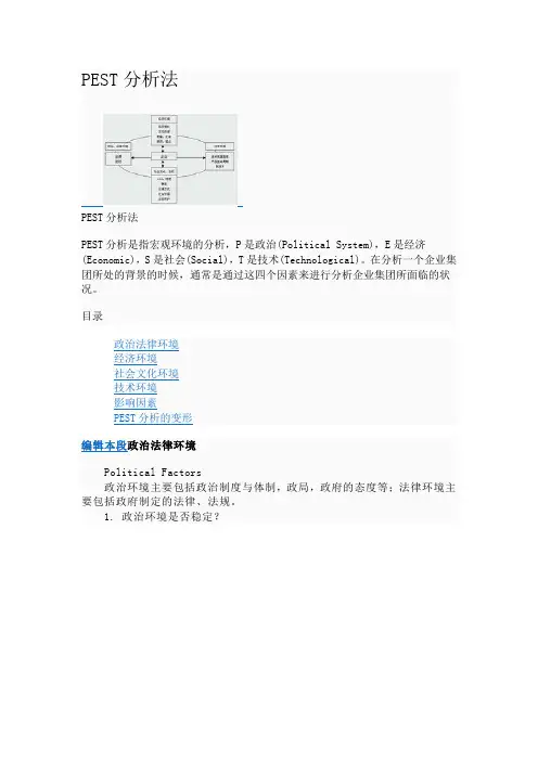 PEST和五种竞争力分析