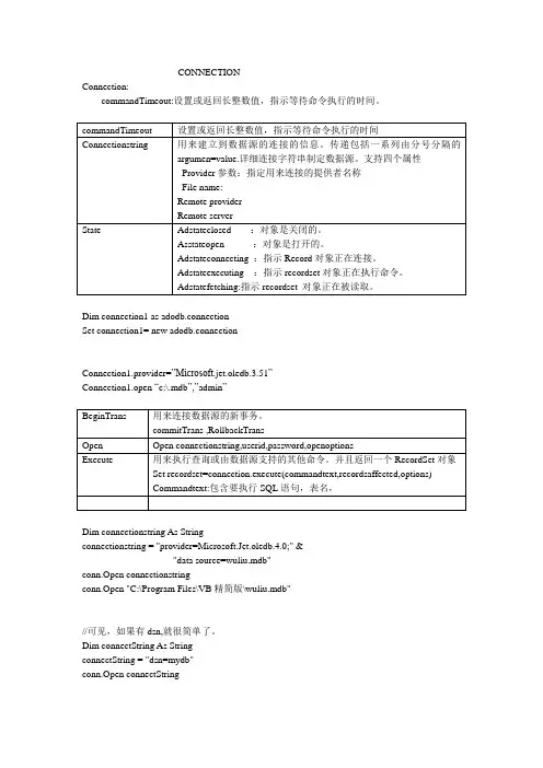 数据库编程的ADO