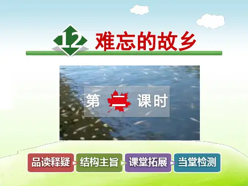 教科版五年级语文上册 12.难忘的故乡【第2课时】【新版】