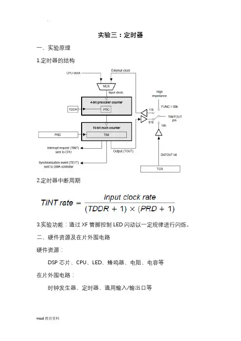 dsp实验：定时器