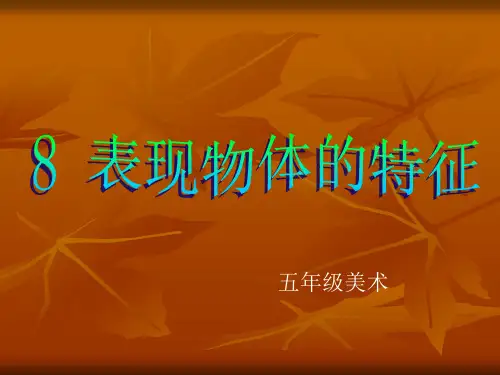 表现物体表面的特征