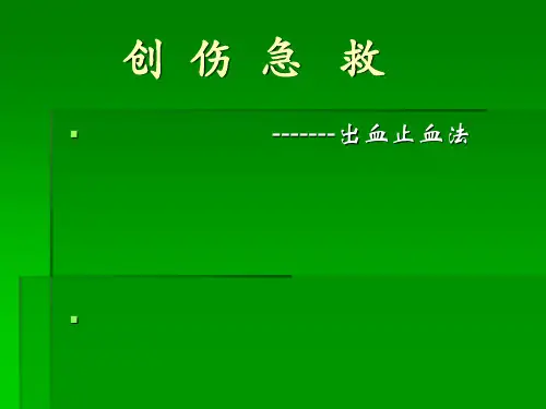 出血止血法-创伤急救培训PPT课件