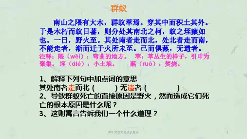 课外文言文阅读及答案课件