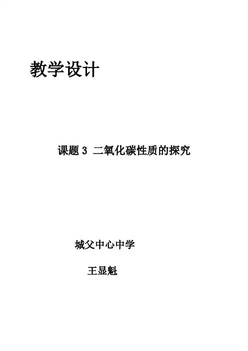 二氧化碳的性质探究
