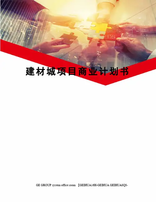 建材城项目商业计划书