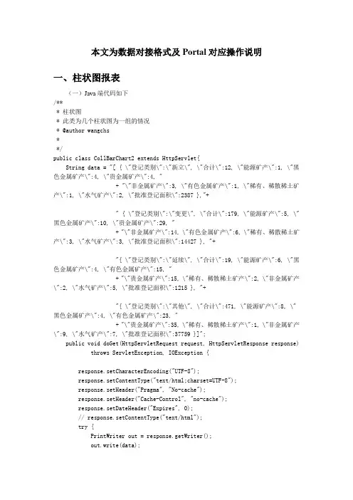 Portlet数据对接手册剖析