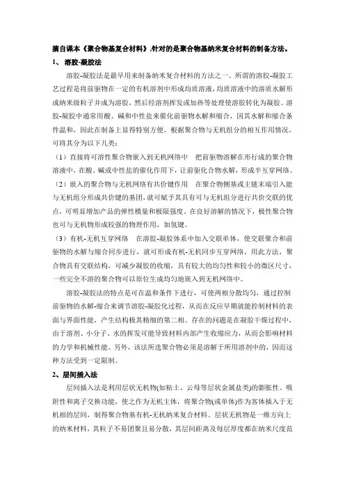 聚合物基复合材料制备方法