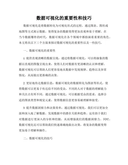 数据可视化的重要性和技巧