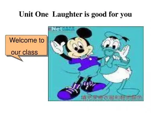高二英语Laughter is good for you课件1
