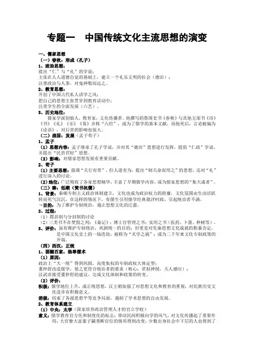 中国传统文化主流思想的演变 2