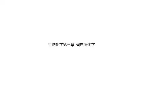 生物化学第三章  蛋白质化学