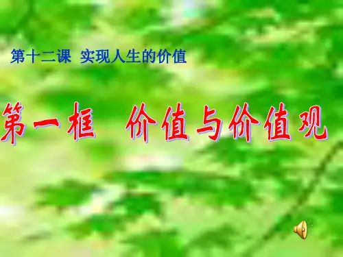 价值与价值观PPT