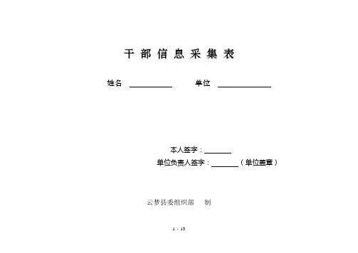 干部信息采集表 2