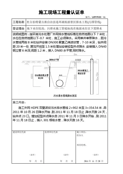 降水签证单 文档