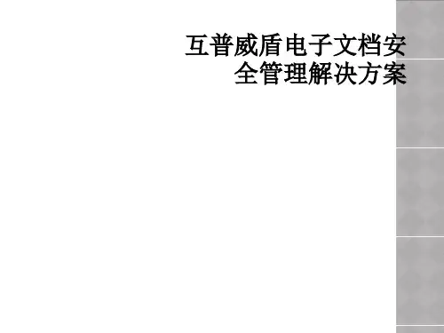 互普威盾电子文档安全管理解决方案