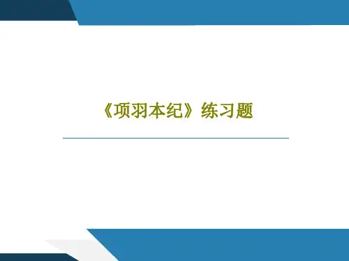 《项羽本纪》练习题共32页