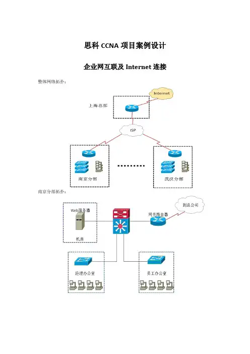 思科CCNA项目案例设计