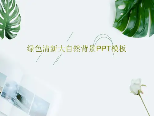 绿色清新大自然背景PPT模板共77页