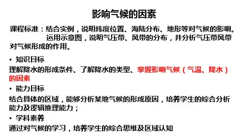 高考带来一轮复习课件第九讲气候类型与全球气候变化