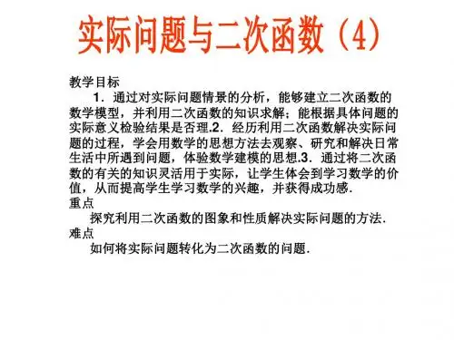 实际问题与二次函数(4)