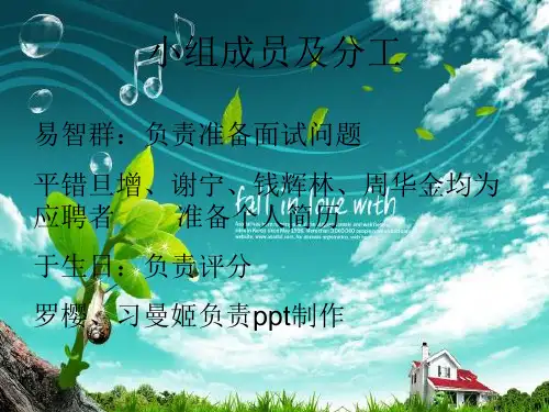 小组成员及分工(精)